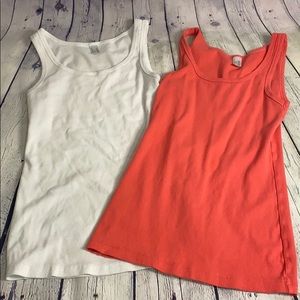 2 ribbed cotton tank tops